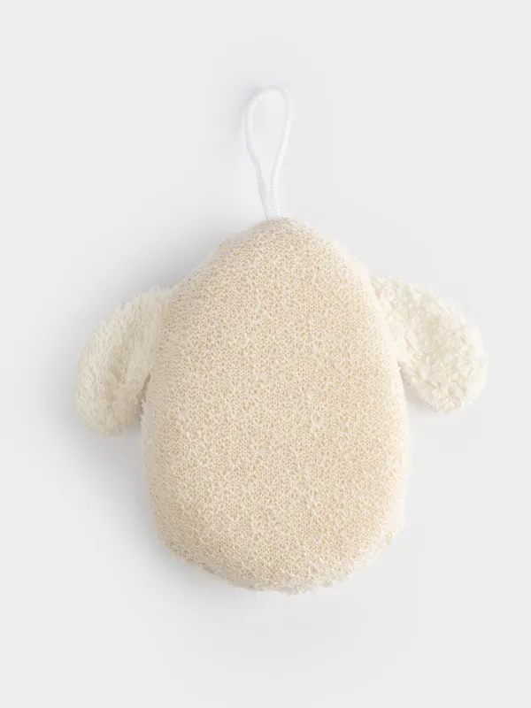 Мочалка для мытья тела, 11х13 см, детская, полиэстер/поролон, белая, Собака, Dog, image-4