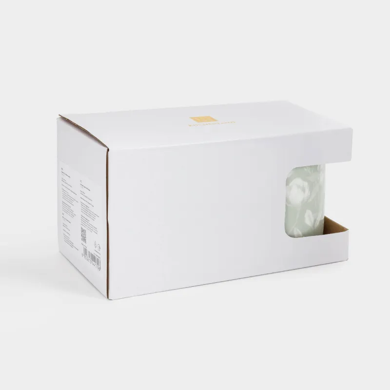 Кружка, 380 мл, 2 шт, фарфор F, с золотистым кантом, желтая/зеленая, Нежные цветы, Surreal, image-4