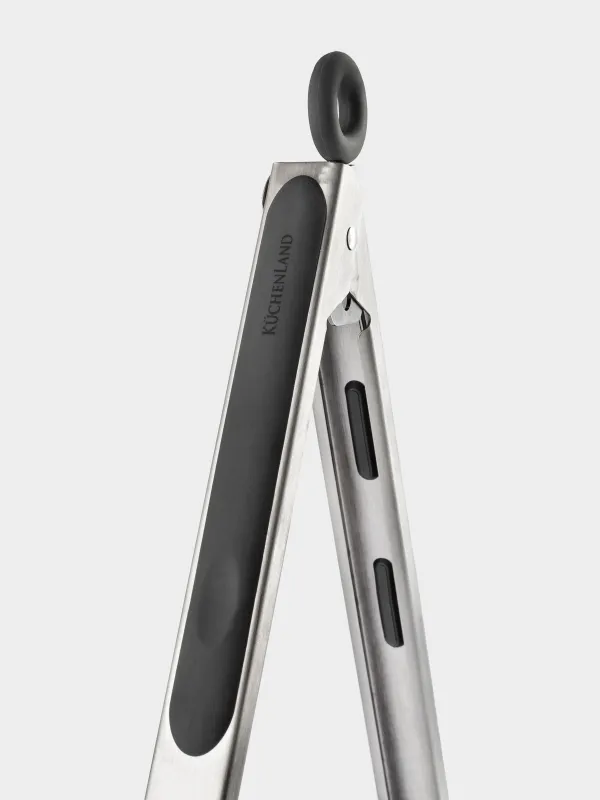 Ас үйге арналған қысқыштар, 34 см, болат/силикон, сұр, Assist, image-5