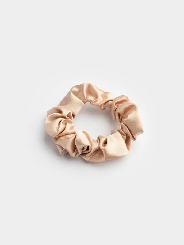 Шашқа арналған серпімді жолақ, 6 см, атласты, бежевый, Silk, image-1