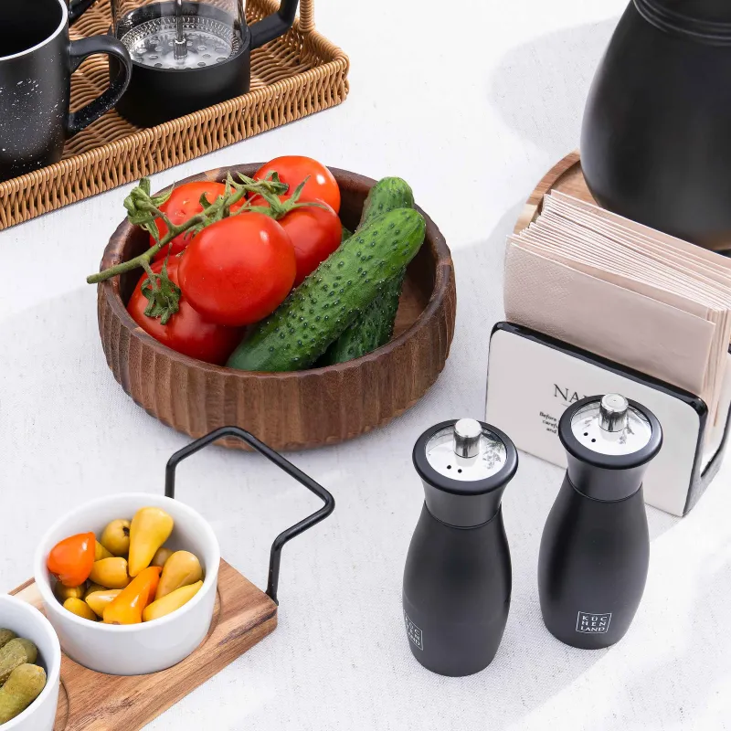 Салатник, 18х6 см, дерево, рифленый, Noble tree, image-2