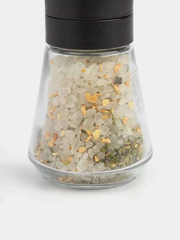 Мельница для специй, 13 см, механическая, стекло/пластик, Соль чеснок, Seasoning BBQ, image-2