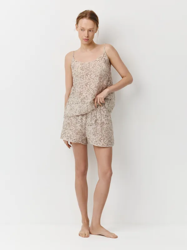 Әйелдер шорттары, үйге арналған, өлшемі S, вискоза/нейлон, сүт түстес, Нүктелер, Odelia, image-0