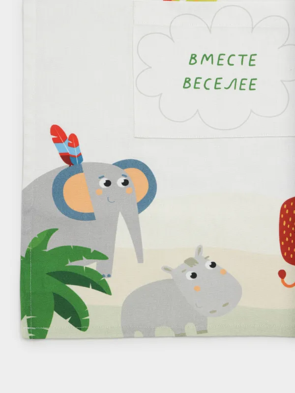 Фартук детский, 45х60 см, хлопок, молочный, Животные, Jungle, image-4