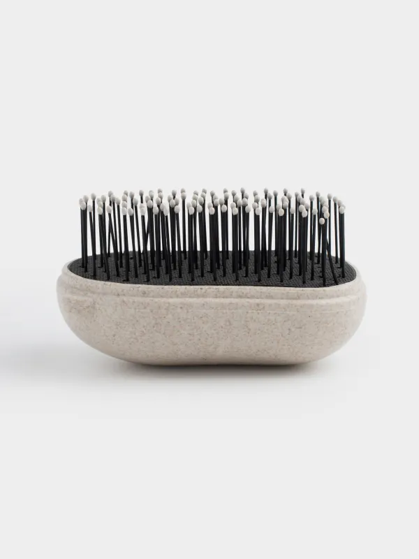 Расческа массажная для волос, 9х6 см, дорожная, растительное волокно/пластик, Travel color, image-2