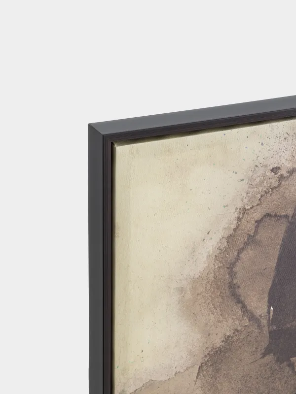 Жақтаудағы сурет, 78х103 см, кенеп, қоңыр және қара, Алтын шынжырлы қыз, Abstract, image-3