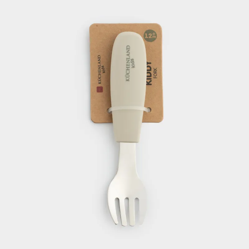 Балаларға арналған шанышқы, 14 см, болат/силикон, сұр, Kiddy, image-4