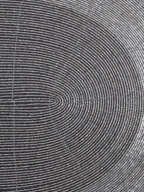 Аспаптарға арналған майлық, 31х41 см, моншақтар, сопақ, қою сұр, Shiny beads, image-1