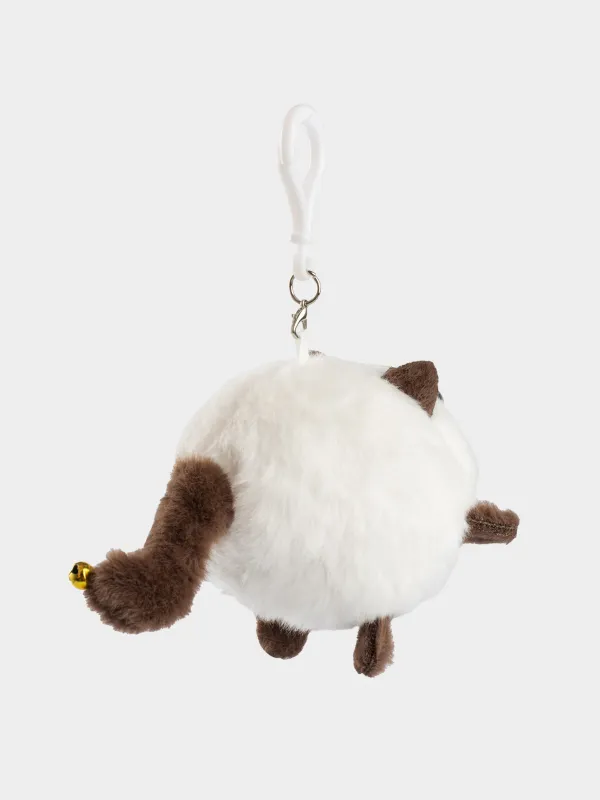 Салпыншақ, 9 см, жұмсақ, бұралатын, полиэстер/пластик, ақ, Мысық, Cat, image-3