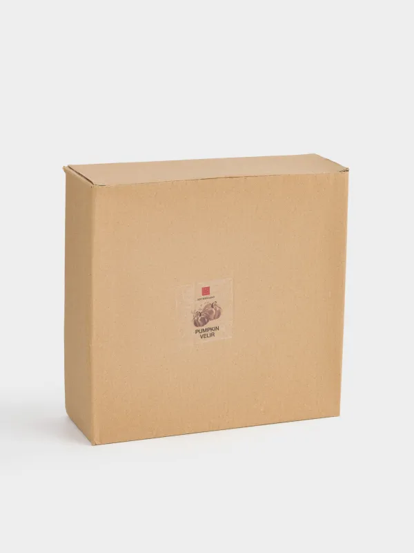 Терең ыдыс, 23х6 см, керамика, сүтті-қоңыр, Жапырақтары бар асқабақ, Pumpkin velir, image-5