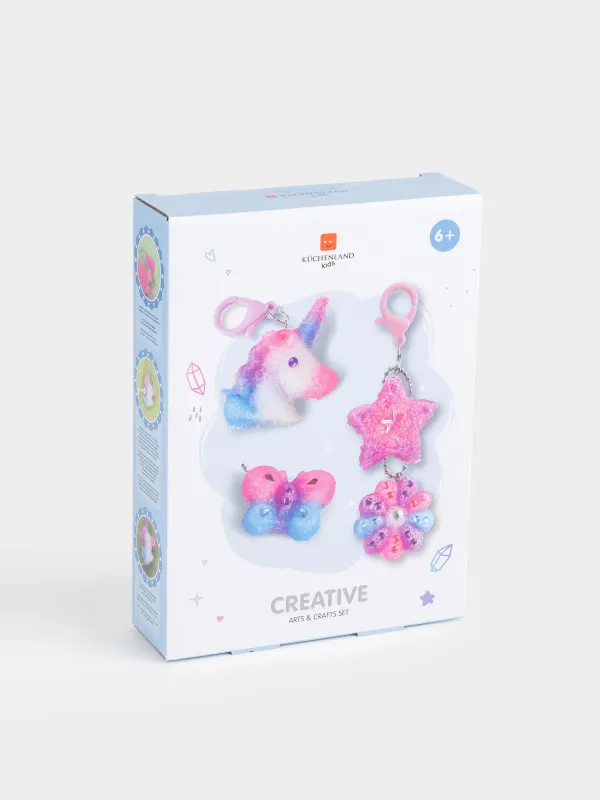 Шығармашылыққа арналған жиынтық, 4 зат, кварцтық кескіндеме, гипс, Салпыншақ, Creative, image-0