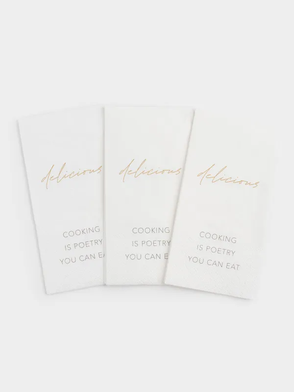 Қағаз майлықтар, 33х33 см, 20 дана, тікбұрышты, ақ, Scroll, image-4