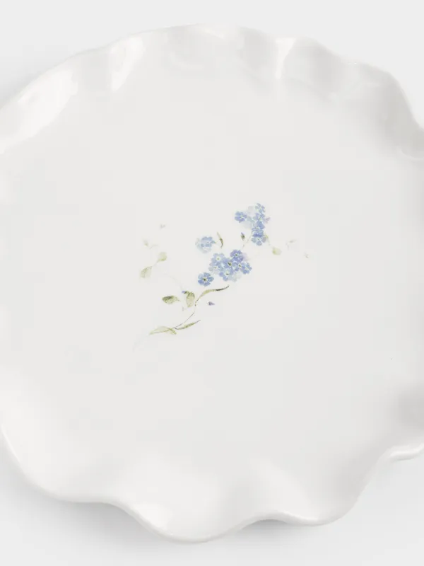 Ыдыс, 25 см, керамика, ақ, Ботакөз, Crumple flower, image-3