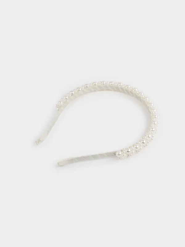 Тоғыншақ, 13х16 см, пластик/металл, сүт түстес, моншақтар, Hairstyle, image-1