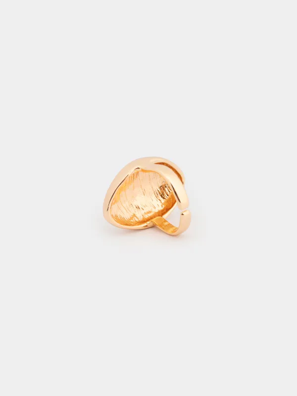 Сақина, 2 см, бірыңғай өлшем, металл, алтын, Jewelry, image-2