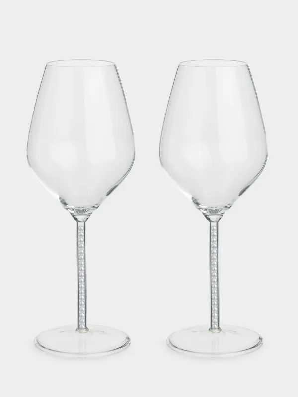 Шарап бокалы, 450 мл, 2 дана, інжу-маржаны бар, шыны/пластик, Crystal pearl, image-0