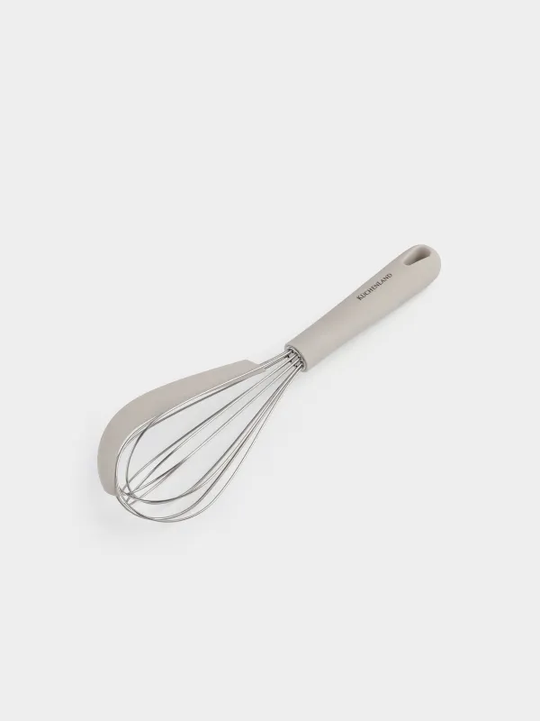 Венчик, 27 см, со скребком, сталь/пластик, бежевый, Benefit, image-2