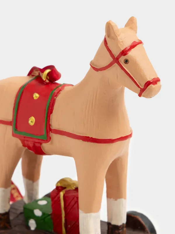 Статуэтка, 10 см, полирезин, коричневая, Лошадка, Figure christmas, image-3