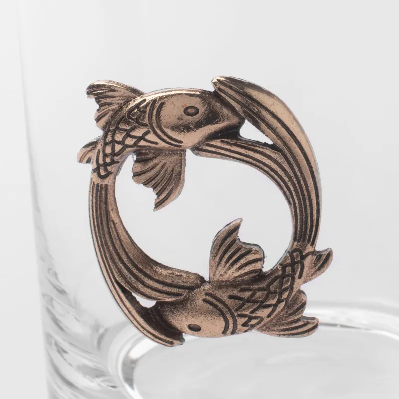 Виски стақаны, 10 см, 340 мл, шыны/металл, алтын, Балықтар, Zodiac, image-3