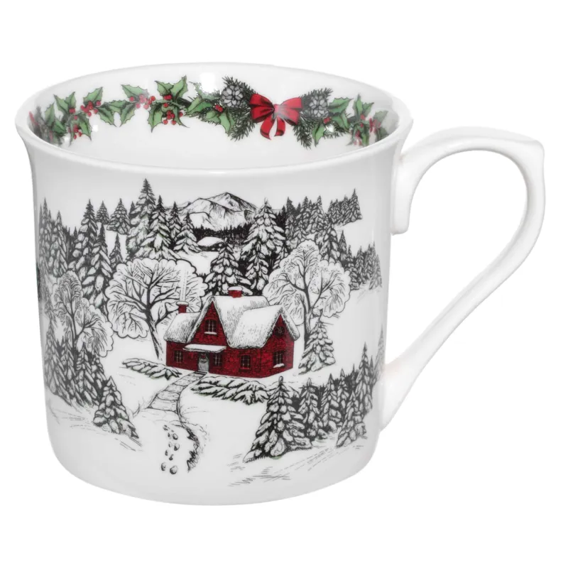 Шыныаяқ, 350 мл, фарфор N, ақ, Ормандағы үй, Forest house