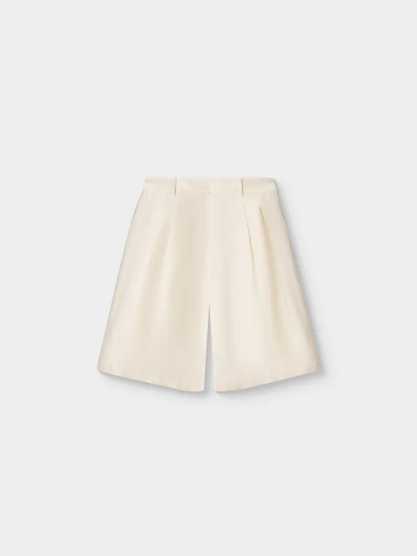 Әйелдер шорттары, өлшемі M, тенсель/зығыр/мақта ОК, сүт түстес, Louise, image-4