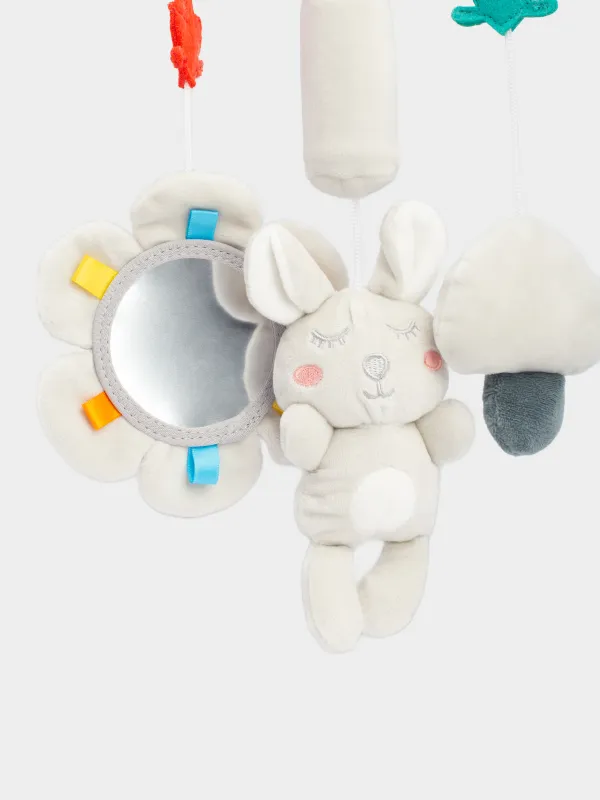 Ойыншық, 40х27 см, дамытушы, аспалы, полиэстер, сұр, Сәбіз, Cradle, image-1