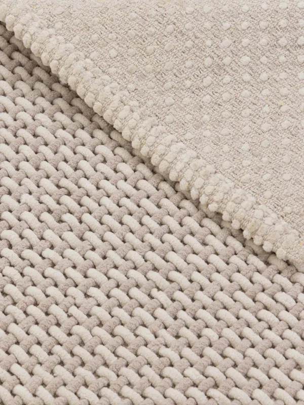 Кілемше, 60х110 см, сырғанауға қарсы, шенил / мақта, бежевый қоңыр, тор, Cosy, image-2