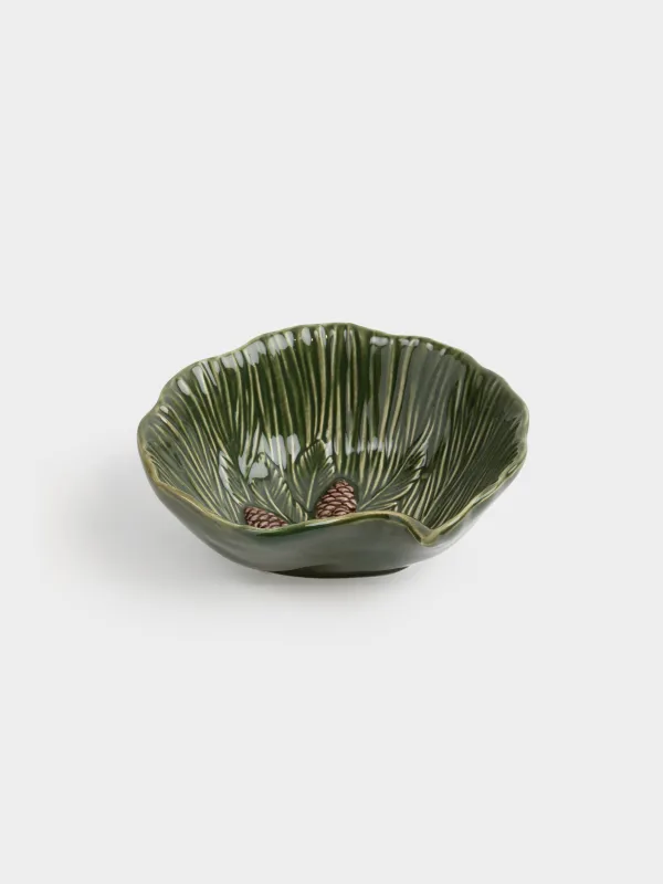 Салат ыдысы, 15х6 см, мл, керамика, жасыл, Шырша бұтағындағы шырша бүршіктері, Forest whispers, image-4