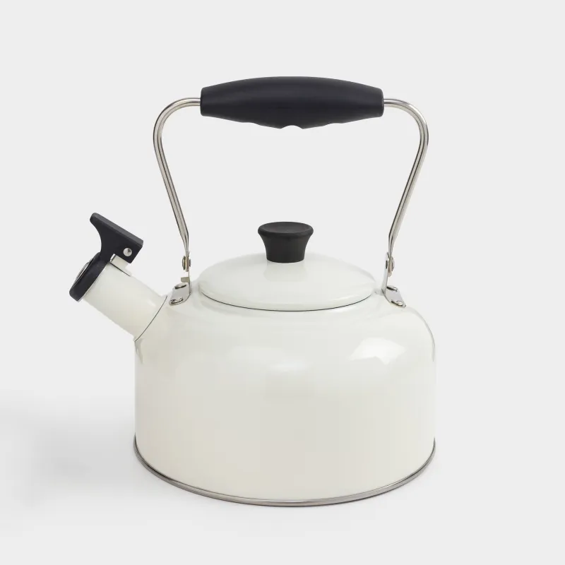 Чайник, 2,7 л, со свистком, сталь, молочный, Nostalgia