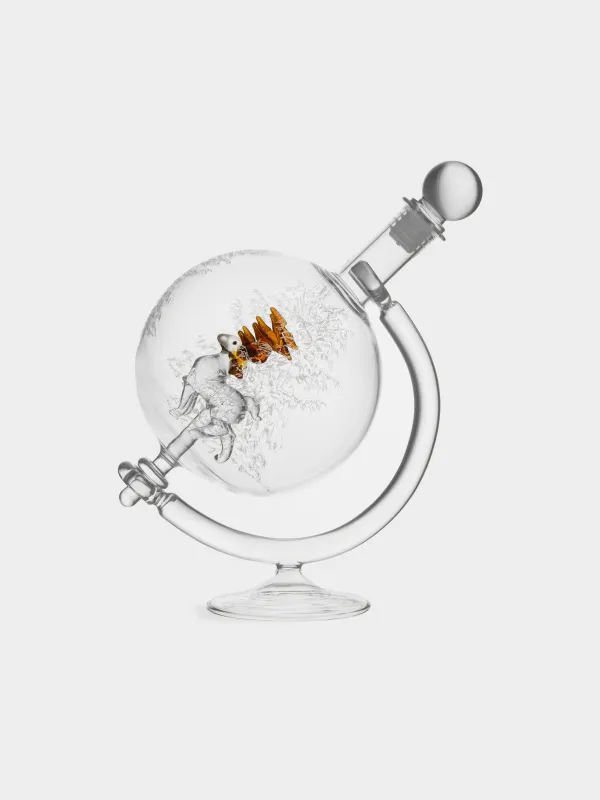 Графин, 650 мл, на подставке, стекло Б, Глобус с оленем, Bar, image-0