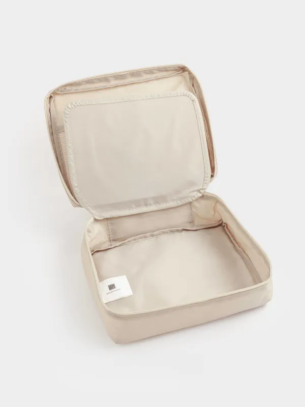 Косметичка дорожная, 21х16 см, полиэстер, бежевая, Easy Travel, image-3