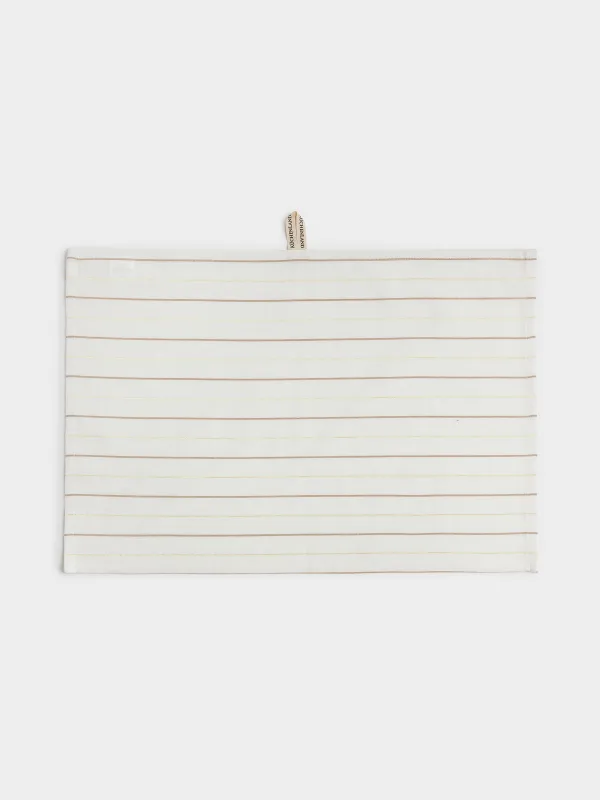 Полотенце кухонное, 40х60 см, 2 шт, хлопок, молочное/бежевое, Полосы/Дома, House built, image-3