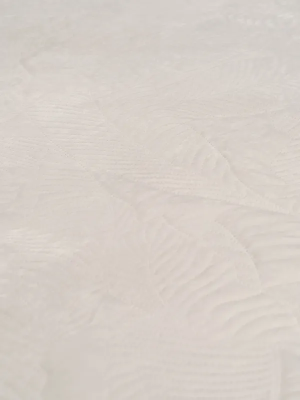 Көрпе, 220х240 см, көрпе, барқыт / микрофибра, сүт, жапырақтар, Stitch velvet, image-3