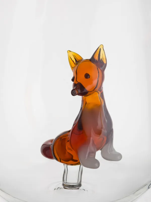 Кружка, 440 мл, стекло Б, янтарная ручка, Лиса, Shape, image-1