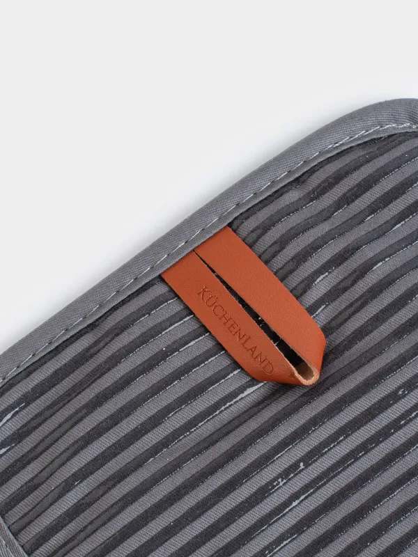 Ыдыс ұстағыш, 26x18 см, мақта/силикон, графитті, Bakery striped, image-4