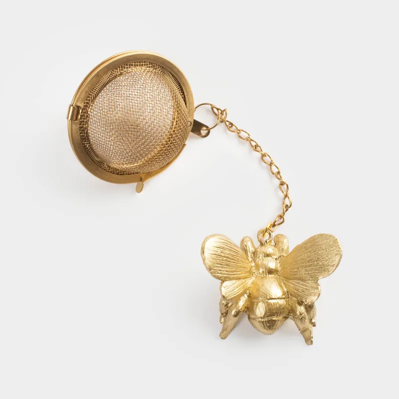 Сито для заваривания чая, 5 см, полирезин/металл, золотистое, Пчела, Honey, image-1