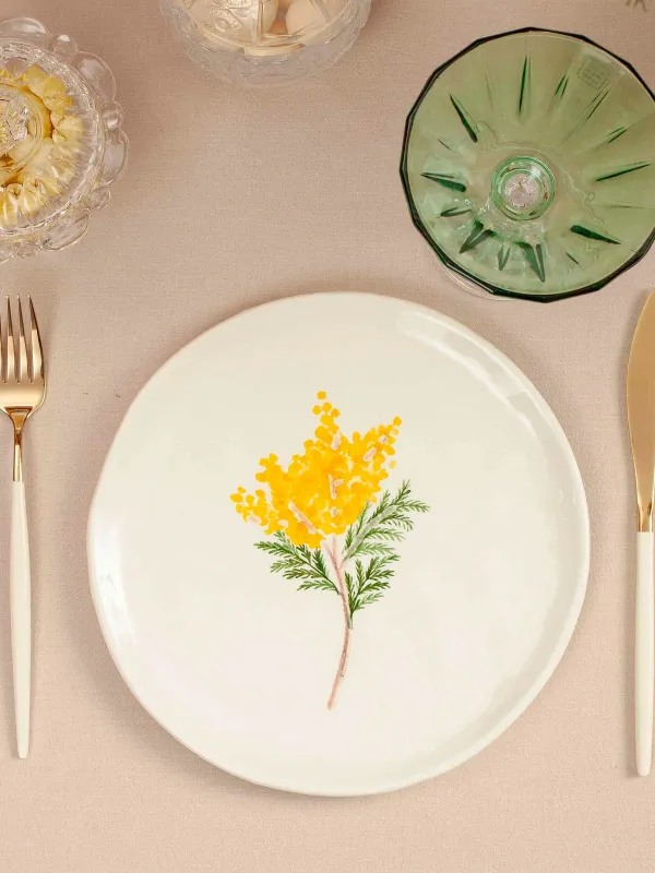 Ыдыс, 24 см, керамика, ақ, Мимоза, Crumple print, image-6