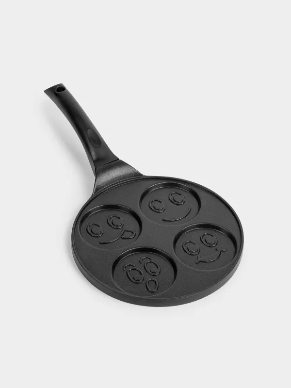 Жұмыртқа мен құймаққа арналған таба, 22 см, 4 бөлікті, жабыны бар, алюминий, Смайл, Action, image-1