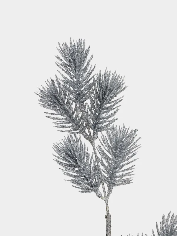 Сәндік бұтақ, 70 см, пластик, Күміс түсті қылқан инелер, Conifer grey, image-4