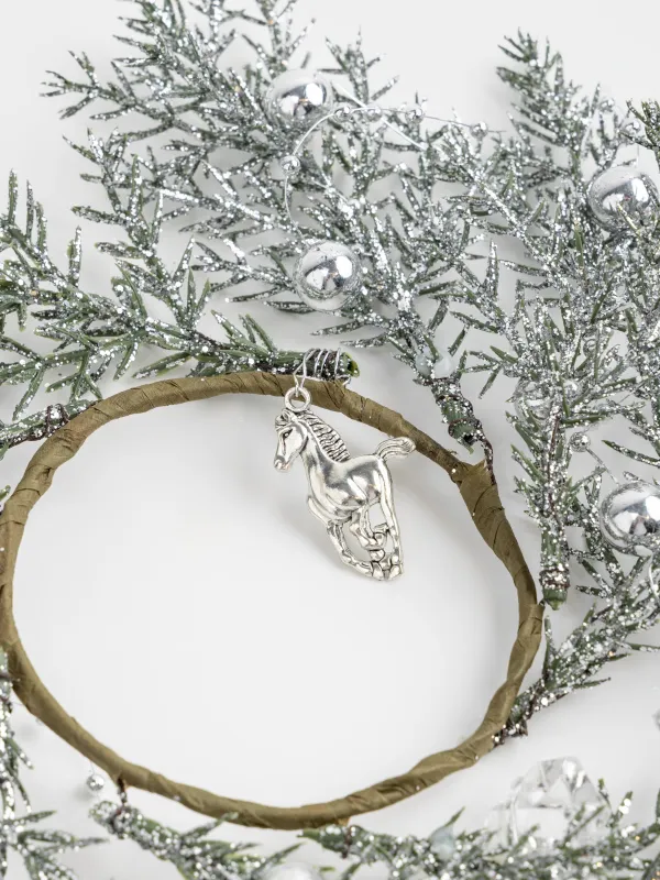 Сәндік гүл шоғы, 10/26 см, пластик, Жылқылары бар күміс шырша, Conifer silver, image-4