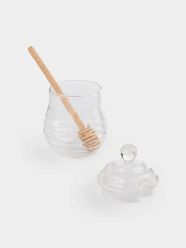 Балға арналған банкі, 270 мл, қасықпен, шыны Б/ағаш, Honey, image-1
