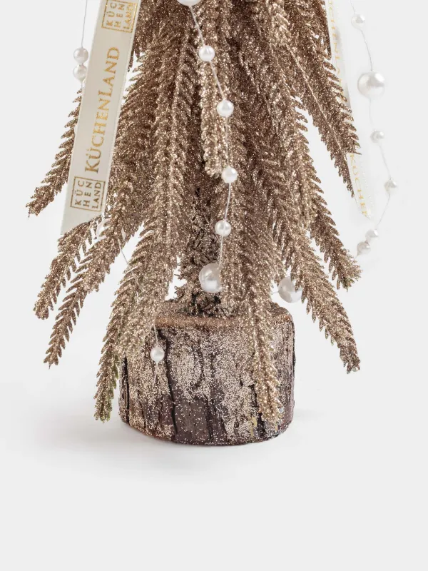 Ель искусственная, 30 см, полиэтилен/дерево, Conifer curved, image-2