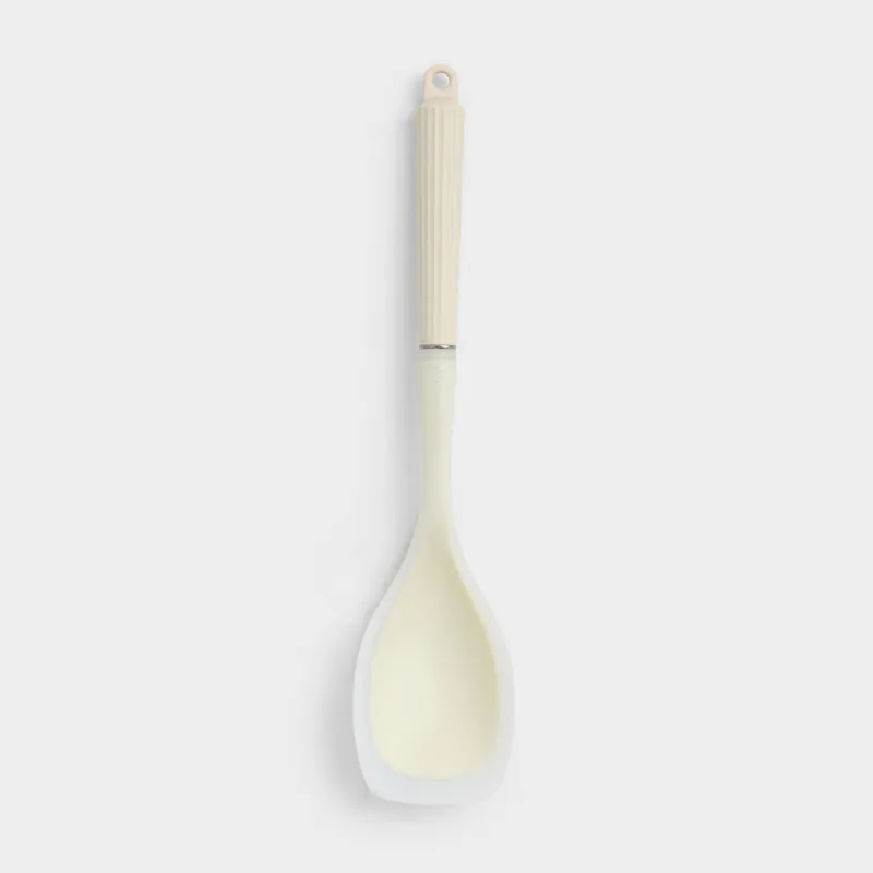 Ложка сервировочная, 33 см, силикон/нейлон, молочная, Milk kitchen