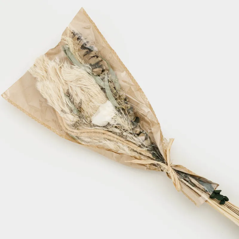 Букет декоративный, 53 см, сухоцветы, Камыш и сорго, Dried flower, image-0