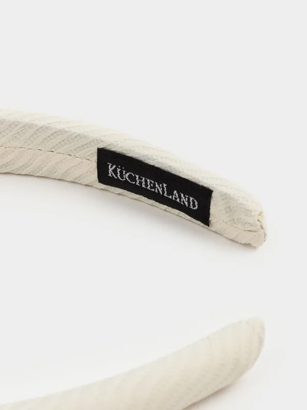 Ободок для волос, 14х16 см, полиэстер/пластик, бежевый, Линии, Basic, image-2