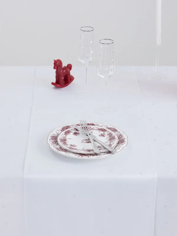 Үстел төсеніші, 40х160 см, жаккард, полиэстер, ашық сұр, Күміс жұлдыздар, Starlight, image-3