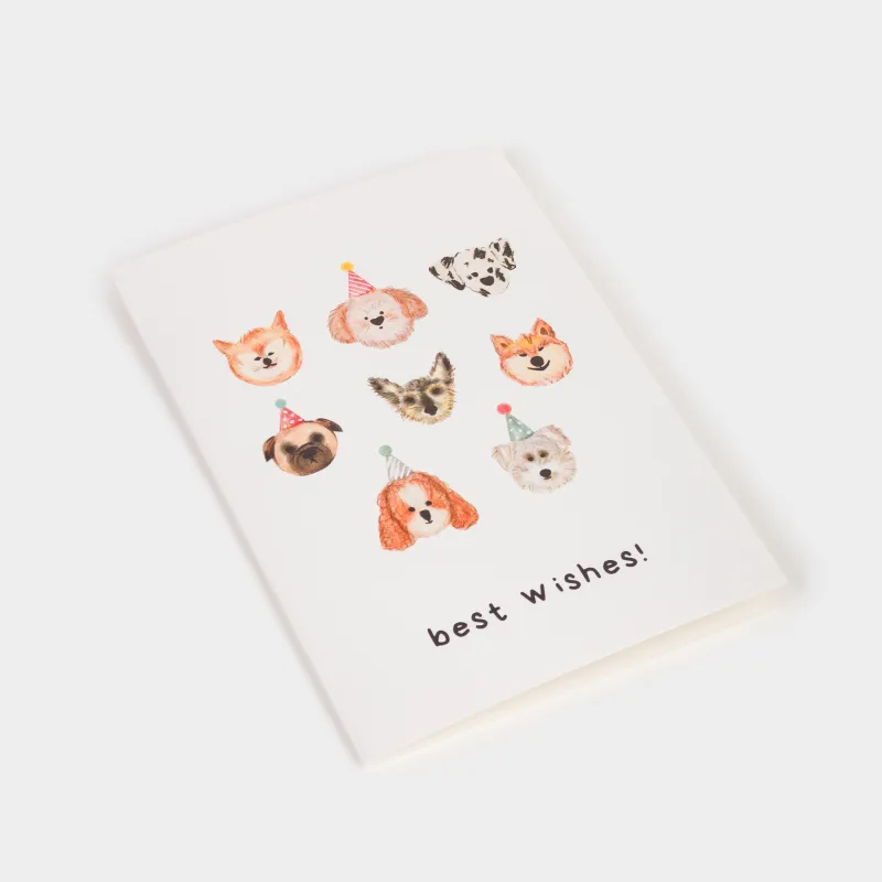 Сыйлық ашықхаты, 12х17 см, қағаз, сұр, Иттер, Birthday, image-1