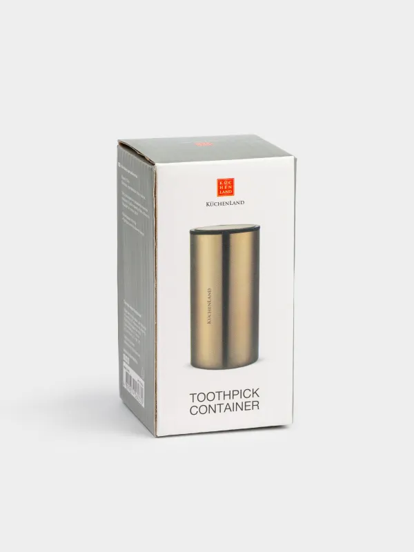 Тіс тазалағыш Контейнер, 10 см, болат, алтын, классикалық алтын, image-4