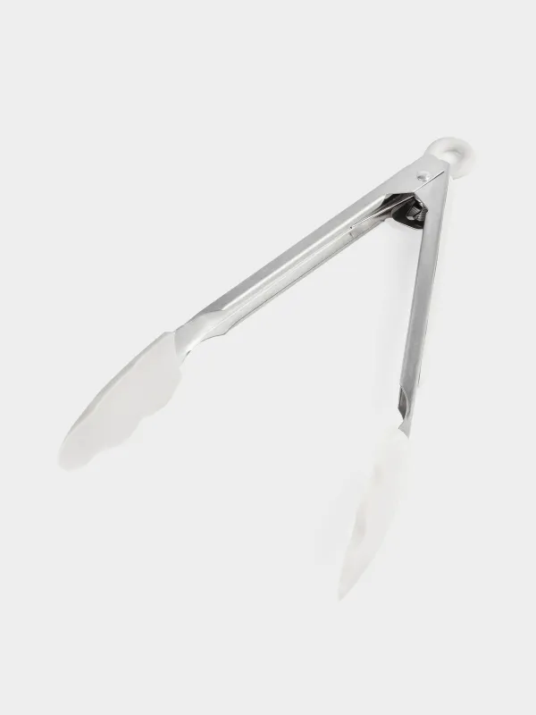 Щипцы кухонные, 27 см, силикон/сталь, молочные, Assist, image-3