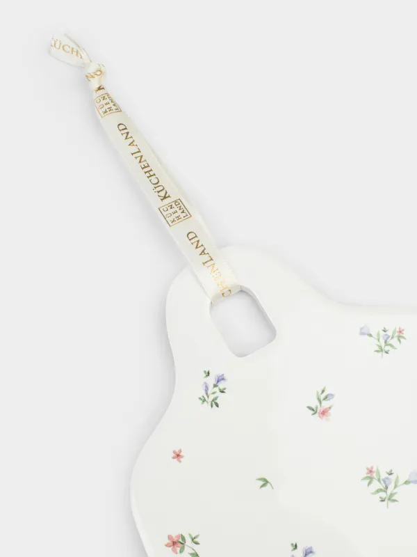 Ыстыққа арналған тұғыр, 15х21 см, керамика/тығын, ақ, Нәзік гүлдер, El floria, image-2